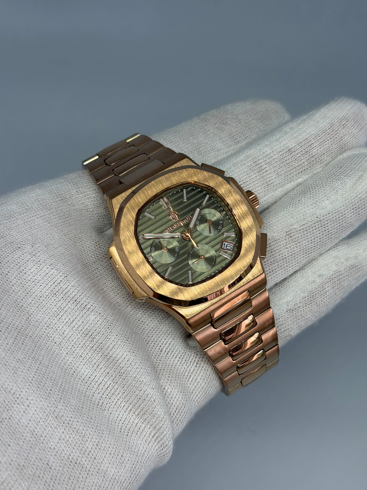 SharpTilus Chronographe Olive Sharp Mod, vue 2