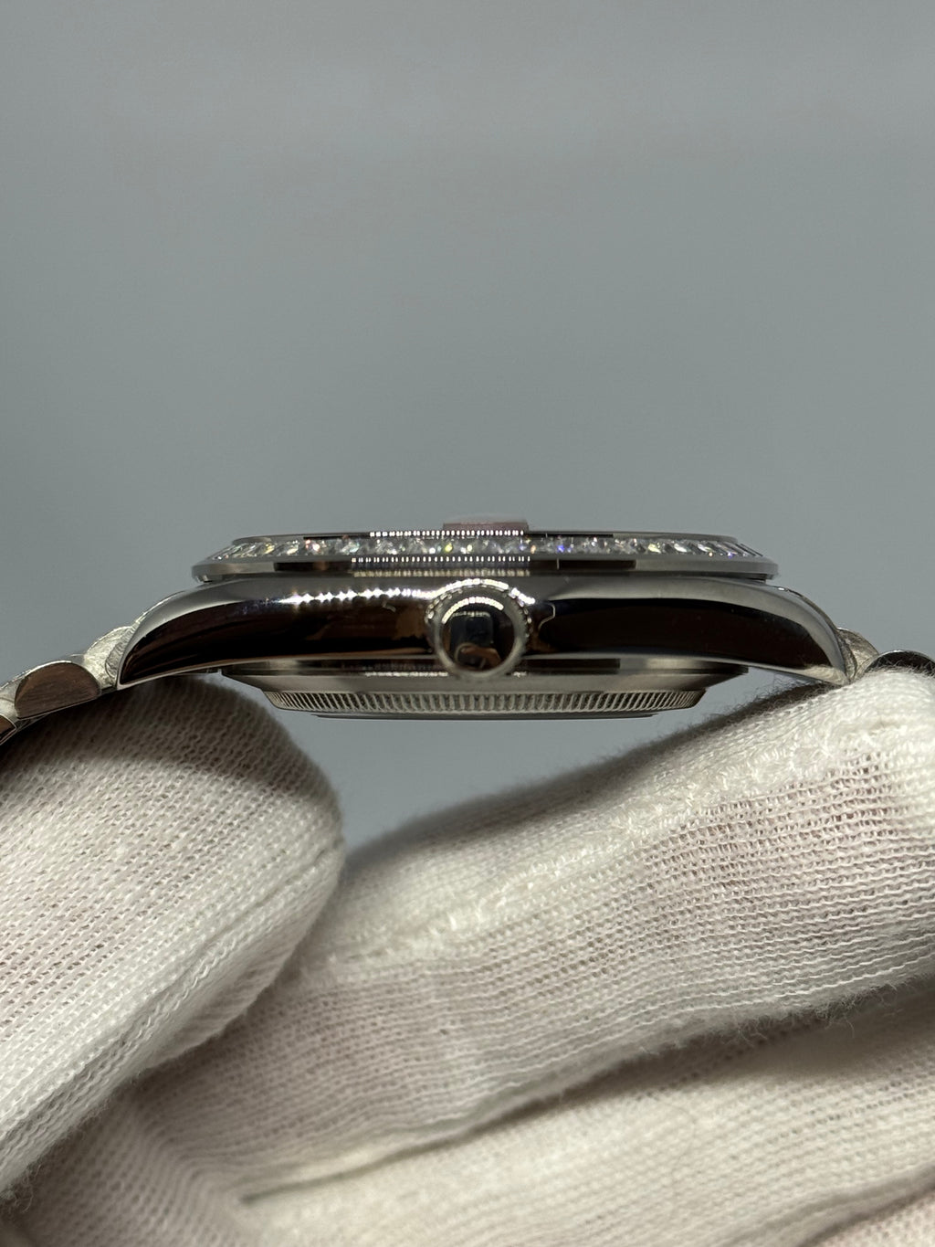 SharpDate Arabic Dial Rose Ornée Diamants