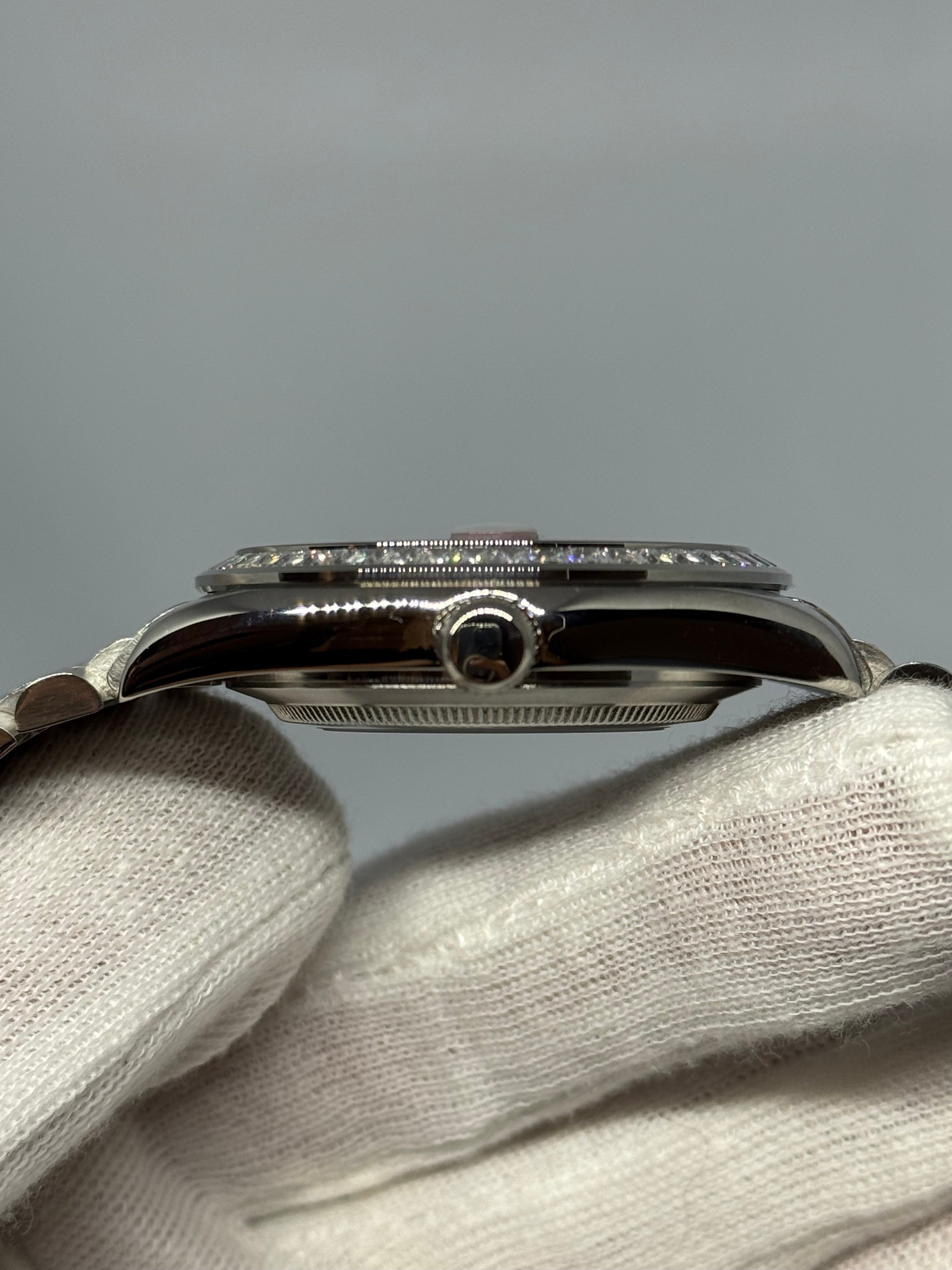 SharpDate Arabic Dial Rose Ornée Diamants