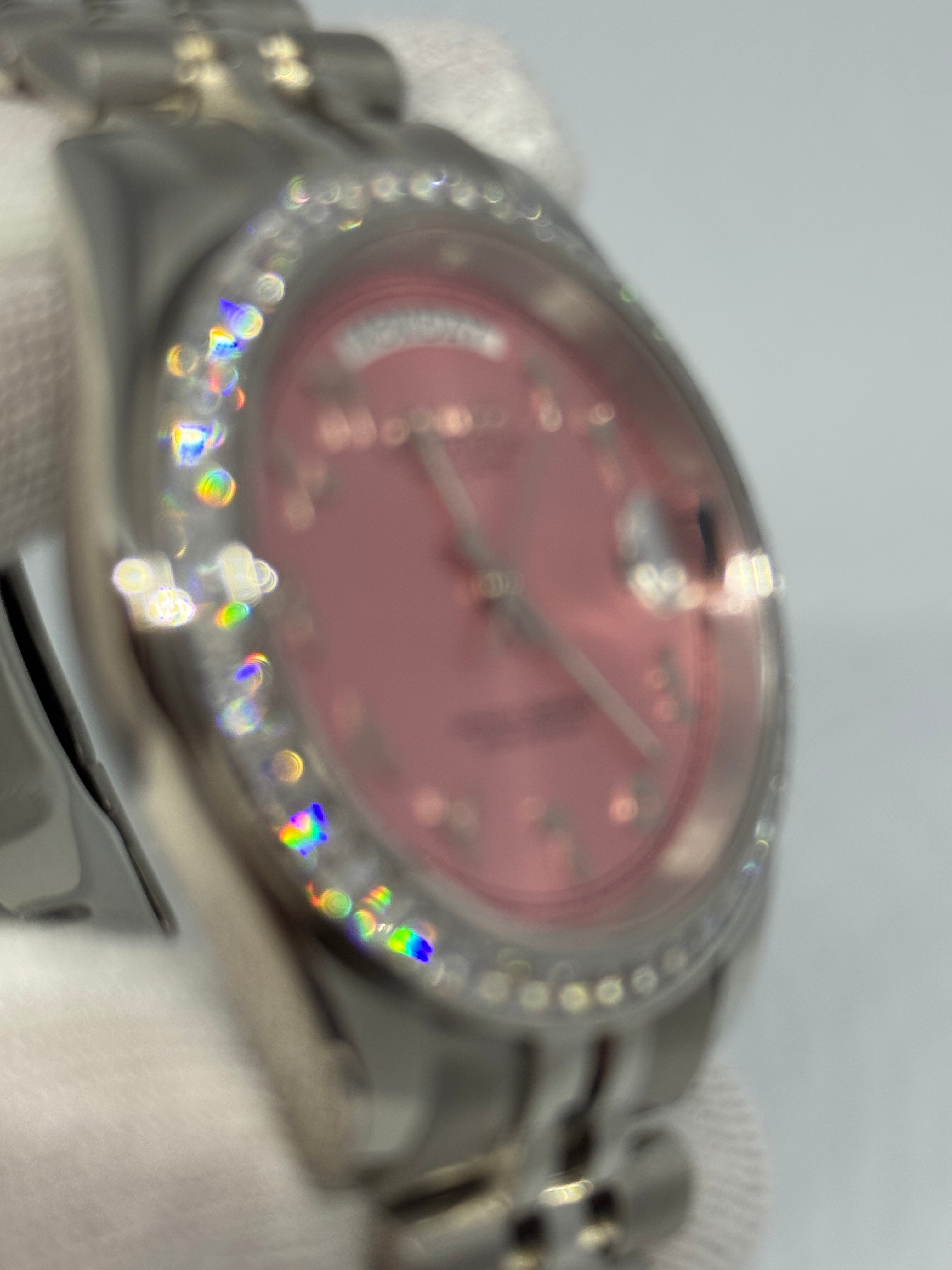 SharpDate Arabic Dial Rose Ornée Diamants