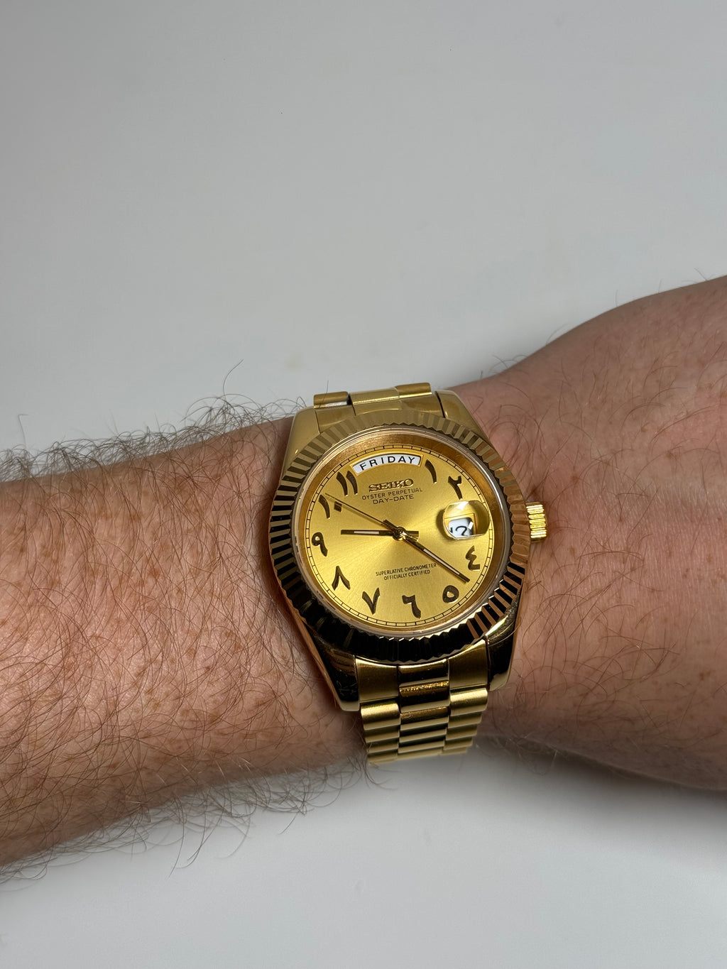 SharpDate Arabic Dial Full Gold