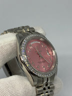 SharpDate Arabic Dial Rose Ornée Diamants